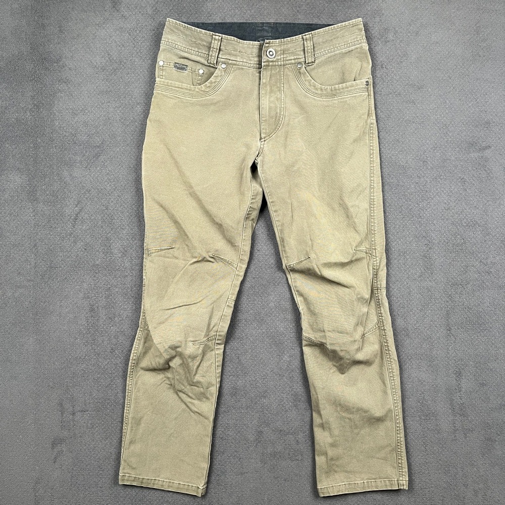 Kuhl Kanvus Jean Pants Mens 30x30 Brown Canvas Stretch Hiking Workwear Outdoor